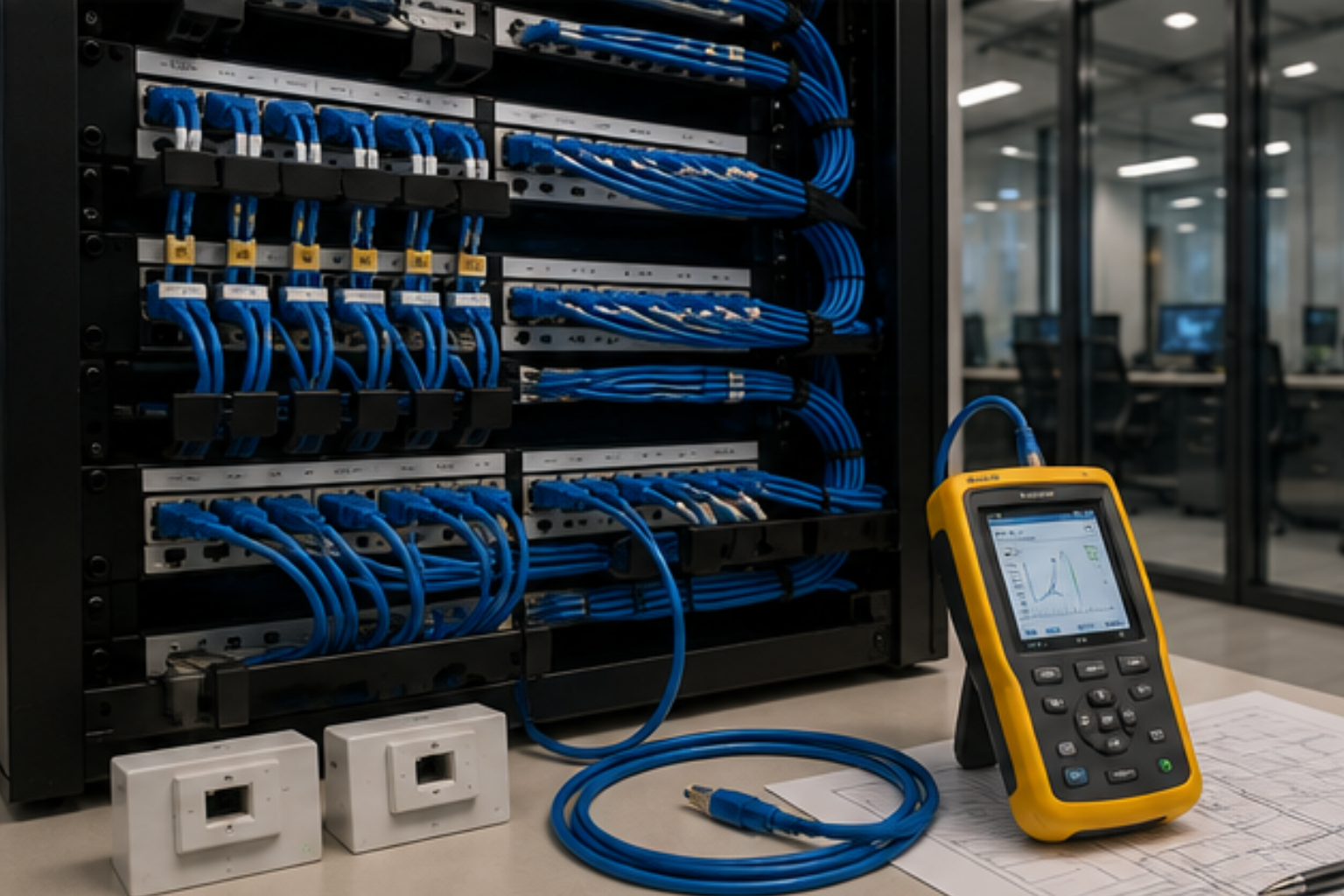 ASTRALINX Blue Cat6A Cabling Bundles Connection